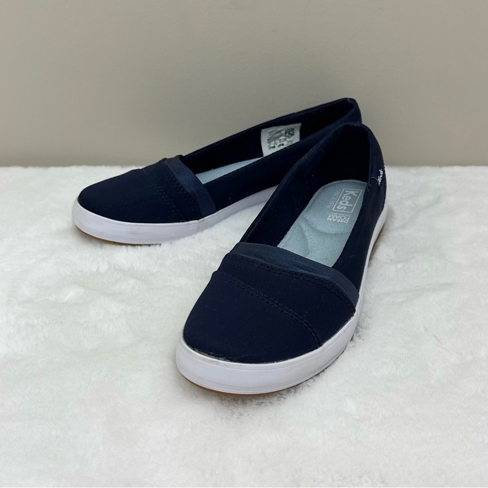 Keds Cali II Womens Canvas Slip On Navy Sneakers Size 6